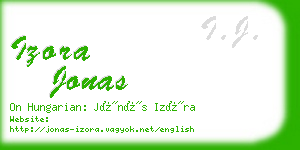 izora jonas business card